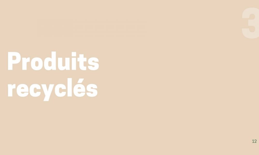12. Produits Recyclés