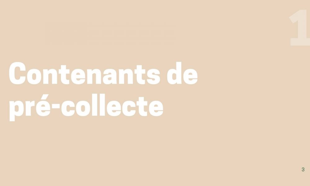 3. Contenants De Pré Collecte