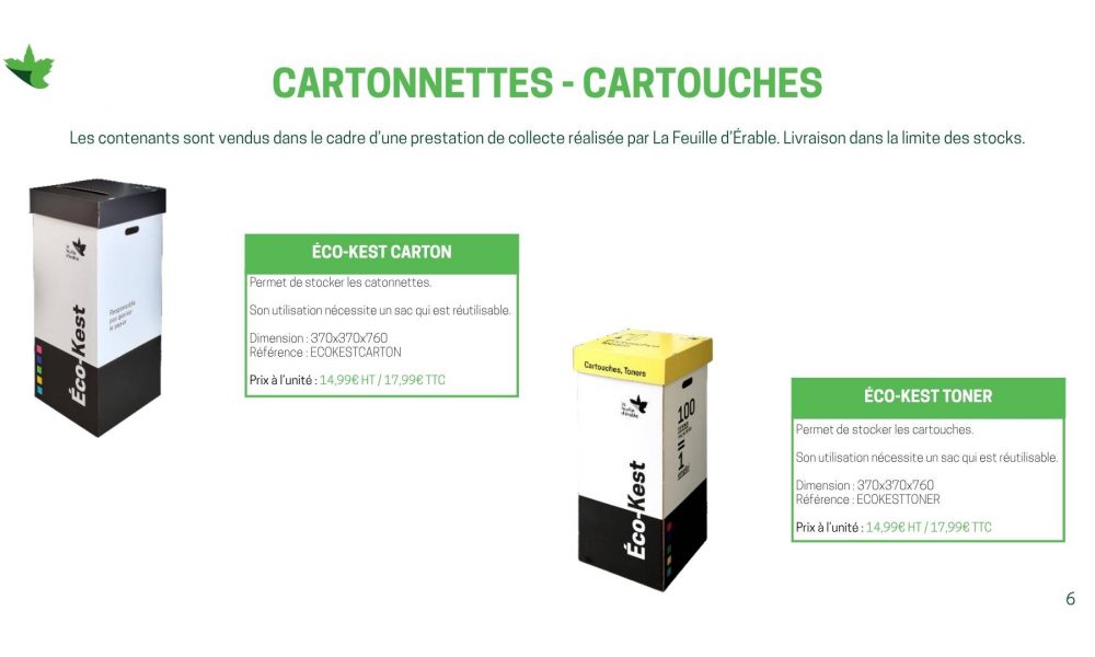 6. Cartonnettes Cartouches