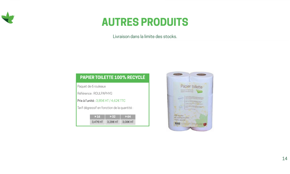 14. Produits Recyclés